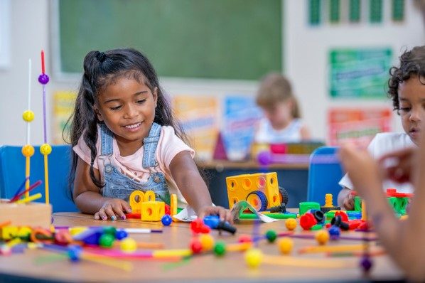 A child building and making at the club